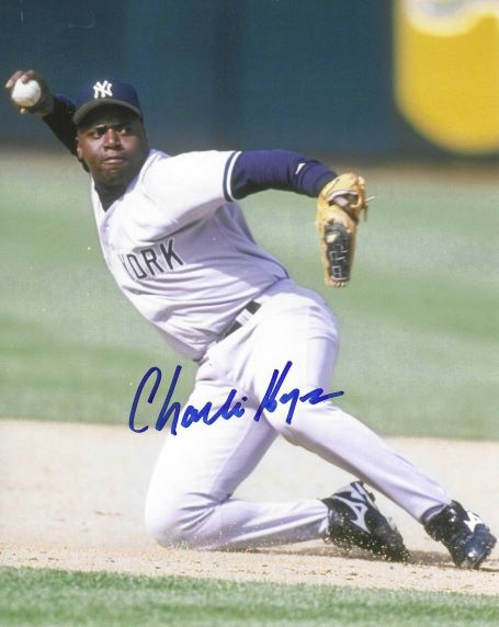 AUTOGRAPHED  CHARLIE HAYES 8X10 New York Yankees Photo