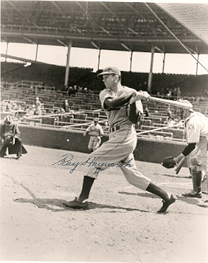 AUTOGRAPHED RAY HAYWORTH 8x10 Brooklyn Dodgers photo