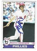 Autographed RICHIE HEBNER Philadelphia Phillies 1979 Topps Card