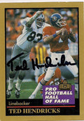 Autographed TED HENDRICKS 1991 Enor Football card