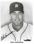 AUTOGRAPHED MIKE HENNEMAN 8x10  Detroit Tigers Photo