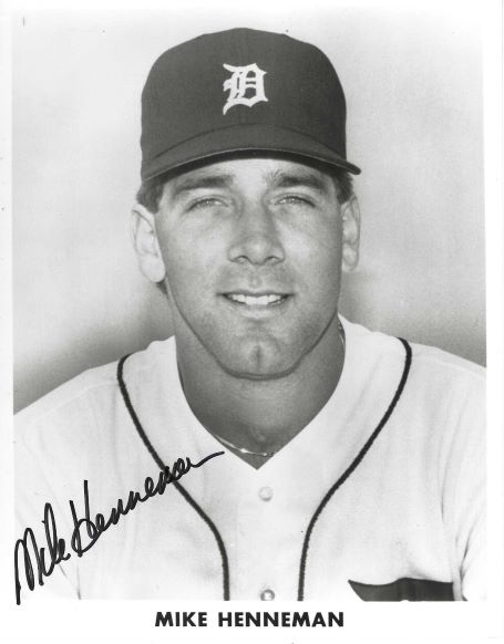 AUTOGRAPHED MIKE HENNEMAN 8x10  Detroit Tigers Photo