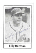 Autographed BILLY HERMAN Chicago Cubs 1978 Grand Slam Card
