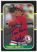 Autographed TOM HERR St. Louis Cardinals 1987 Donruss Card