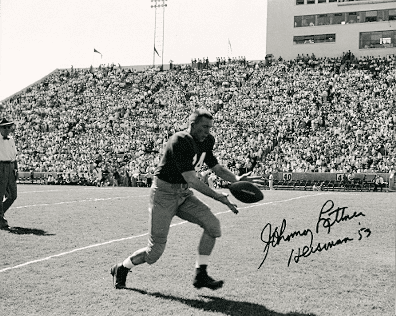 Autographed JOHNNY LATTNER 8X10 Notre Dame Photo