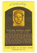 Bill Terry Hall of Fame Gold Plaque