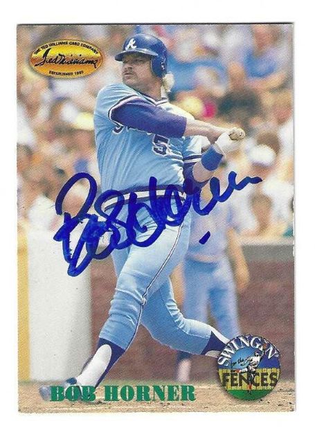 Autographed BOB HORNER 1994 Ted Williams Card Company Card