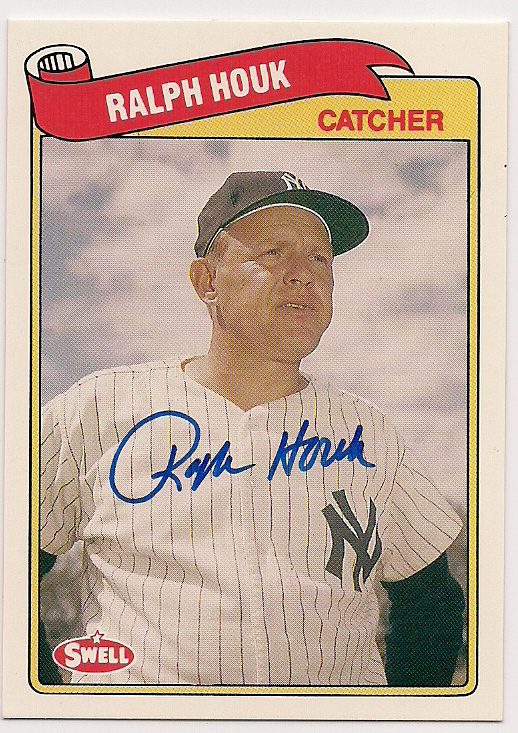 Autographed RALPH HOUK 1989 Swell Baseball Greats card