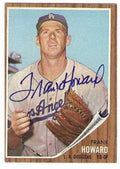 Autographed FRANK HOWARD Los Angeles Dodgers 1962 Topps Card