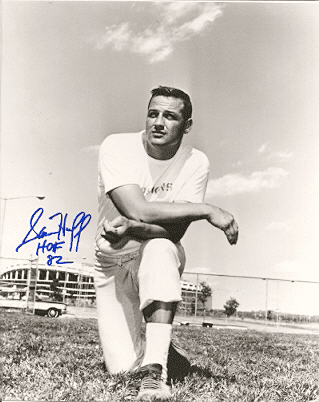 Autographed SAM HUFF 8x10 Washington Redskins Photo