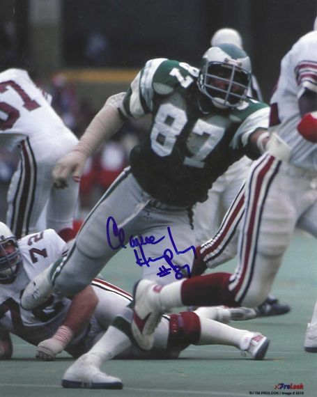 Autographed CLAUDE HUMPHREY 8X10 Philadelphia Eagles photo
