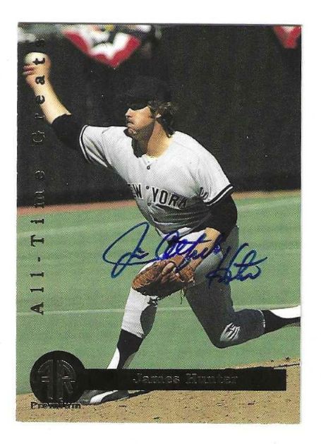 Signed JIM CATFISH HUNTER New York Yankees 1994 Front Row Premium Card