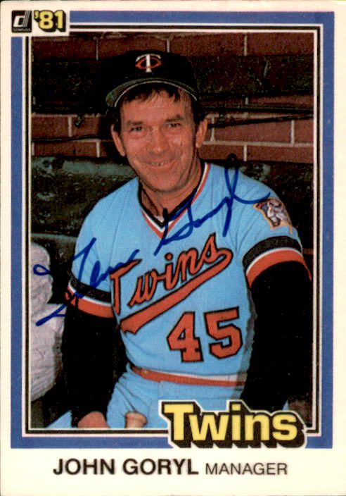 Autographed JOHN GORYL 1981 DONRUSS Card