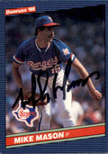Autographed MIKE MASON 1986 DONRUSS Card