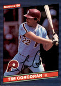 Autographed TIM CORCORAN 1986 DONRUSS Card
