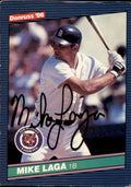Autographed MIKE LAGA 1986 DONRUSS Card