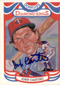 Autographed John Castino MInnesota Twins 1984 Donruss Diamond King Card
