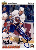 Autographed 1991-92 Upper Deck #483 Joe Reekie New York Islanders Hockey card