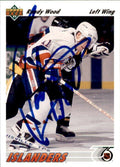 Autographed 1991-92 Upper Deck #289 Randy Wood New York Islanders Hockey card