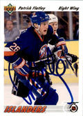 Autographed 1991-92 Upper Deck #226 Patrick Flatley New York Islanders Hockey card