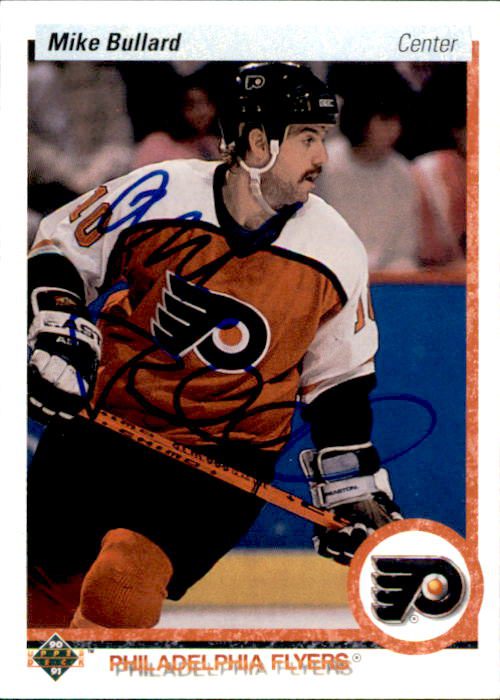 Autographed 1990-91 Upper Deck #230 Mike Bullard Flyers Hockey card