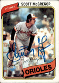 Autographed SCOTT MCGREGOR 1980 Topps Card