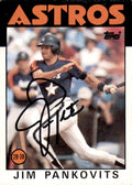 Autographed JIM PANKOVITS 1986 Topps Card