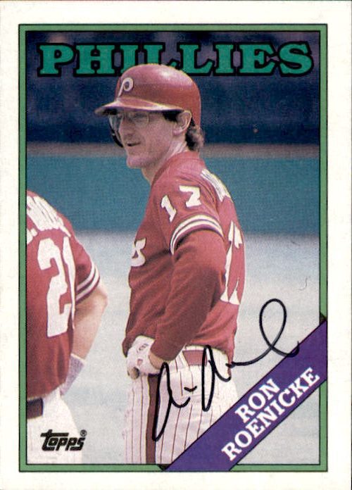 Autographed RON ROENICKE 1988 Topps Card