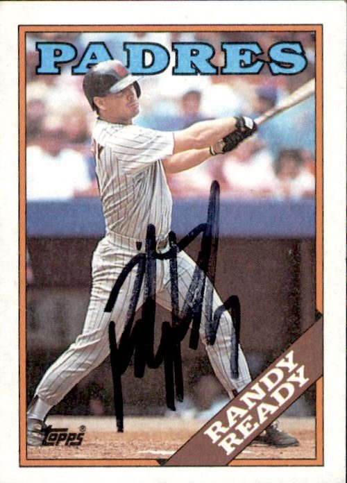 Autographed RANDY READY 1988 Topps Card