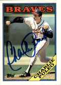 Autographed CHARLIE PULEO 1988 Topps Card