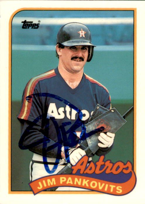 Autographed JIM PANKOVITS 1989 Topps Card