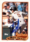 Autographed RANDY READY 1989 Topps Card