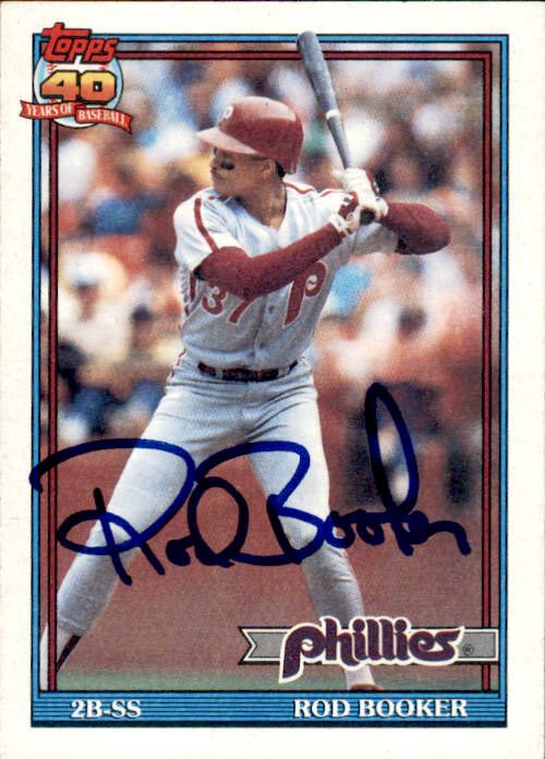 Autographed ROD BOOKER 1991 Topps Card