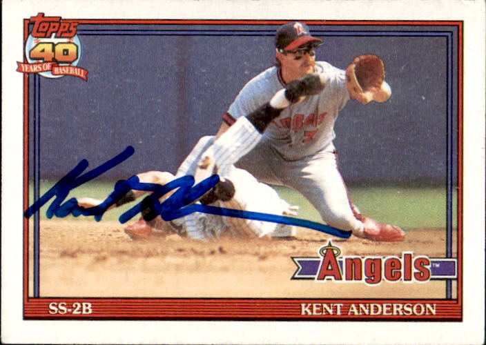 Autographed KENT ANDERSON 1991 Topps Card