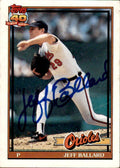 Autographed JEFF BALLARD 1991 Topps Card