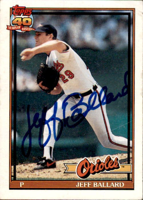 Autographed JEFF BALLARD 1991 Topps Card