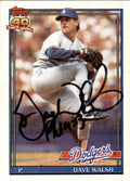 Autographed DAVE WALSH 1991 Topps Card