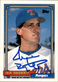 Autographed JACK DAUGHERTY 1992 Topps Card