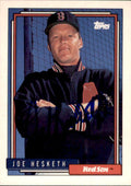 Autographed JOE HESKETH 1992 Topps Card