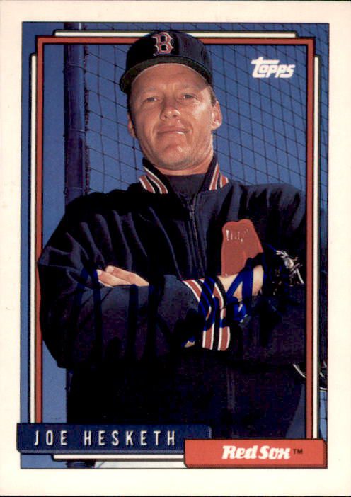 Autographed JOE HESKETH 1992 Topps Card