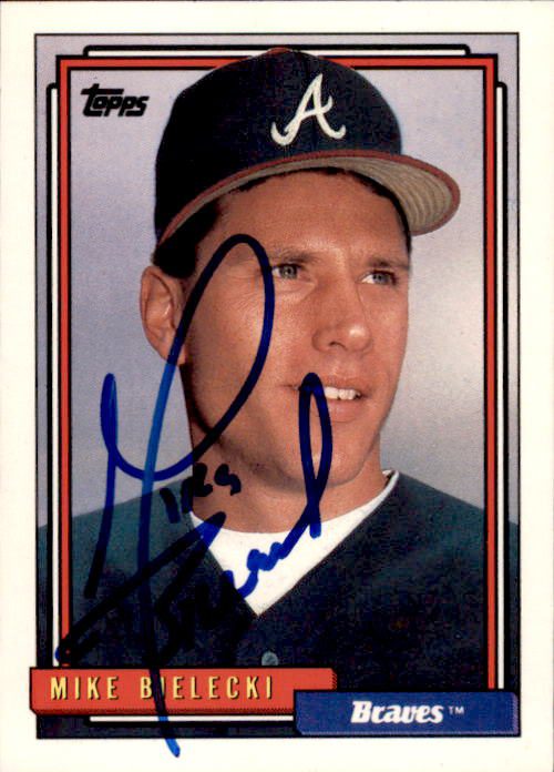 Autographed MIKE BIELECKI 1992 Topps Card