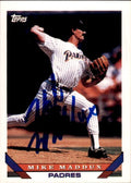 Autographed MIKE MADDUX 1993 Topps Card