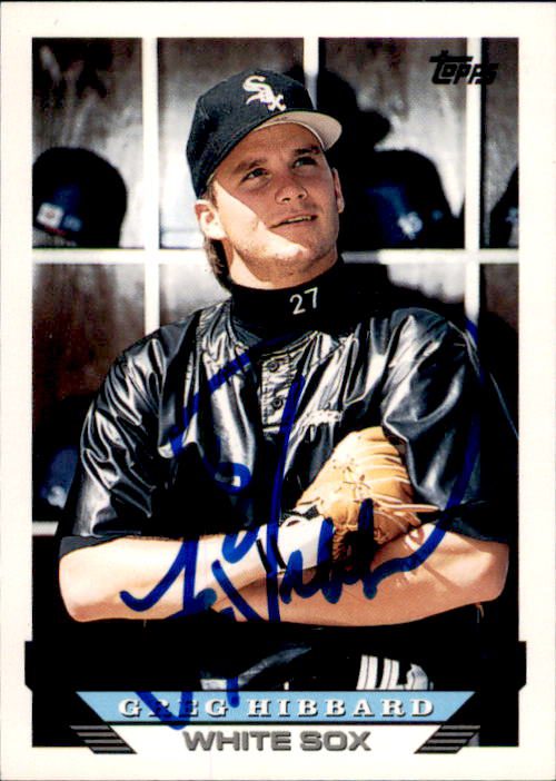 Autographed GREG HIBBARD 1993 Topps Card