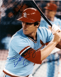AUTOGRAPHED DANE IORG 8x10 St. Louis Cardinals photo