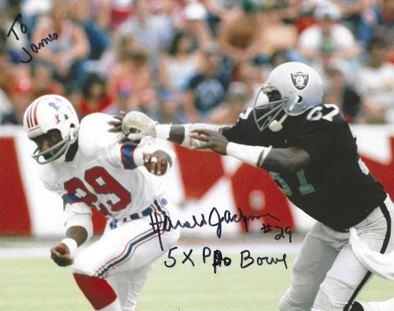 AUTOGRAPHED Harold Jackson New England Patriots 8x10 photo