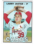 Autographed Larry Jaster St. Louis Cardinals 1967 Topps Card