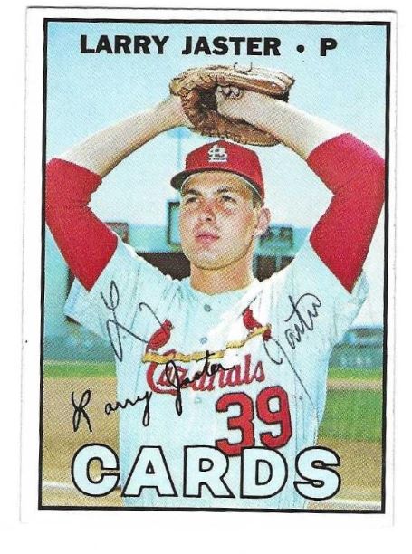 Autographed Larry Jaster St. Louis Cardinals 1967 Topps Card