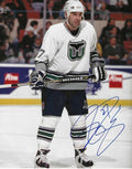 Autographed JEFF BROWN 8x10 Hartford Whalers Photo