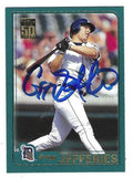 Autographed GREGG JEFFERIES Detroit Tigers 2001 Topps Card