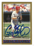 Autographed GREGG JEFFERIES Philadelphia Phillies 1998 Topps Card